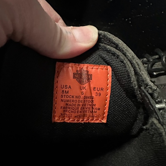 SOLD Harley Davidson Motorcycle Boots - Picture 4 of 6